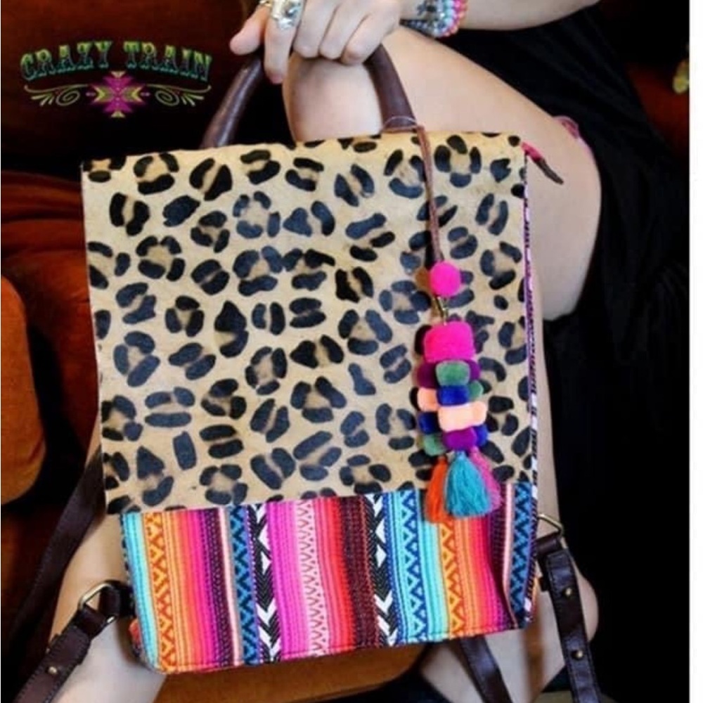 Crazy Train Leopard Print Backpack